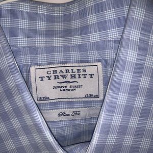 Blue Plaid Button-Down Shirt